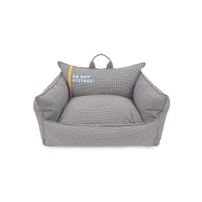 Do not disturb Cushion_Black Check